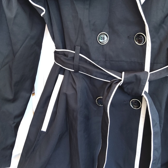 Betsey Johnson Black and White Trim Coat - Picture 9 of 15